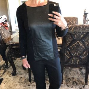 I jean by buffalo faux leather shirt